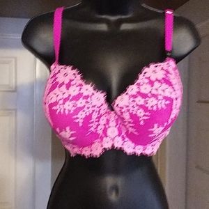 Victoria's Secret hot pink/baby pink bra